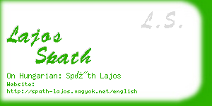 lajos spath business card